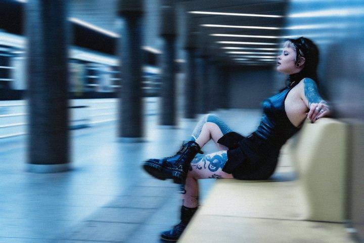 London Cyberpunk Photoshoot at the Banksy Tunnel and Chinatown