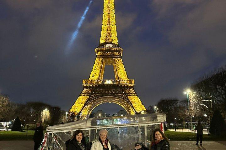 Paris Tuk Tuk/Golf indkøbskurv Night Tour Eiffel Lights Private Tour
