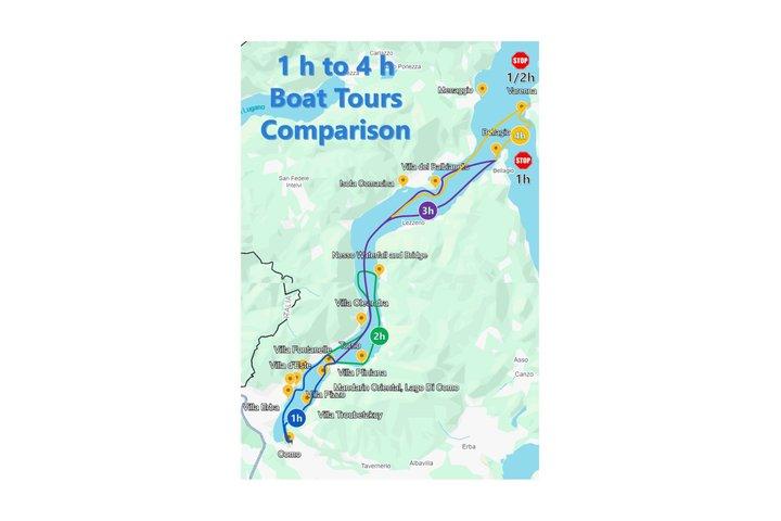 Tours en barco por el lago Como: opciones de 1 hora a un día completo
