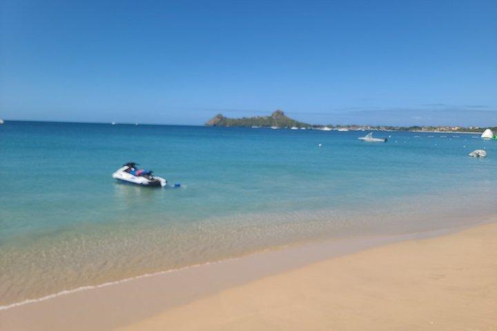 St. Lucia Beach Day with Paradise Beach Comforts & Transportation