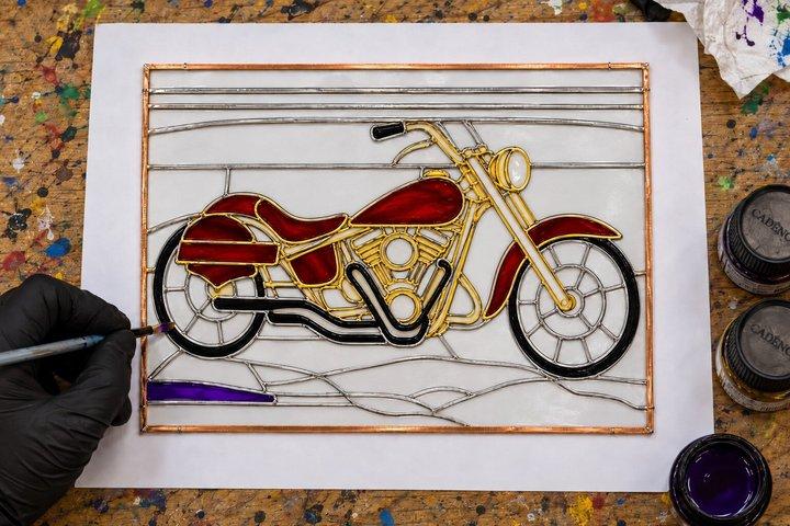 Stained Glass Painting Workshop in a Stylish Istanbul Atelier